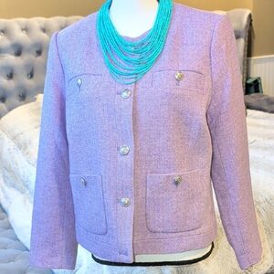 Talbots Light Purple Blazer with Silver Accents